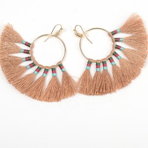 Wholesale Jewelry Fashion Bohemian Long Drop Cheap Tassel Earrings Women