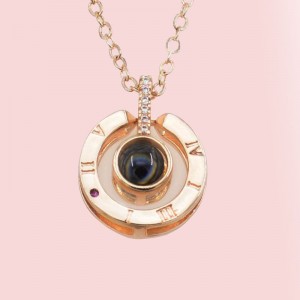 Valentine’s Day gift love memory projection 100 languages I love you necklace many style female clavicle chain