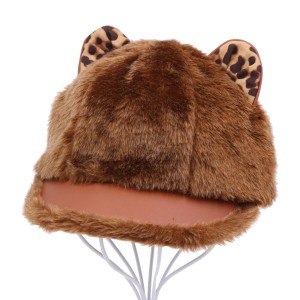 WENZHE Autumn Winter Ladies Cartoon Cute Cat Ear Rabbit Fur Painter Hat
