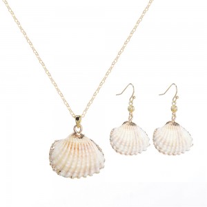 WENZHE Women’s New Beautiful Beach Natural Sea Shell Bohemian Jewelry Set