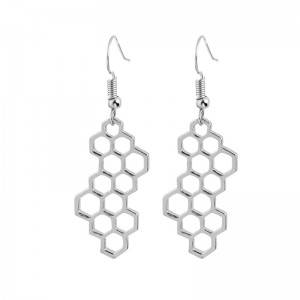 New designs 14k gold jhumka jewelry wholesale unique honeycomb dangle earrings