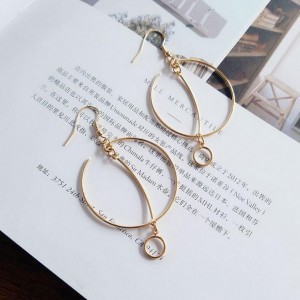 Modern jewelry fashion delicate metal geometry circle earring accessories women