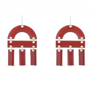 New exaggerated personality geometry enamel statement big earrings ladies earrings