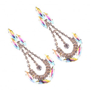 Women Party Crystal Statement Jewelry Wedding Dangle Earrings Wholesale