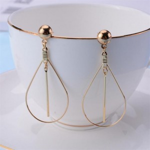 Latest product in market gold earring designs waterdrop geometry charm earring