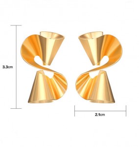 Most Popular Products Irregular New Designs Gold Distortion Earrings Women