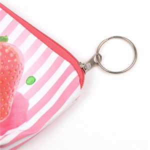 WENZHE Cute Girls Pink Strawberry Pattern Coin Purses