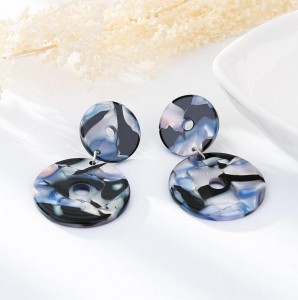 New product acrylic disc shape pendant earring for women