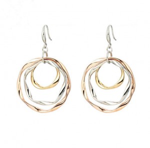 Fancy design alloy geometry circle women big earrings fashion gold jewelry earring