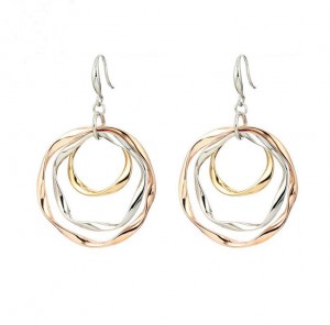 Fancy design alloy geometry circle women big earrings fashion gold jewelry earring