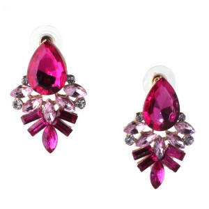Latest fashion jewelry vintage design ladies earrings wholesale statement zirconia stud earrings women