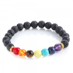 Unique Men Lava Gemstone Natural Stone Bracelet Volcanic Gemstone Crystal Stone Bracelet