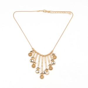 WENZHE Gold Tassel Pendant Necklace