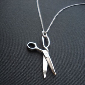 Silver Scissors Necklace Tailor Necklace Hairdresser Jewelry Hair Stylist Necklace