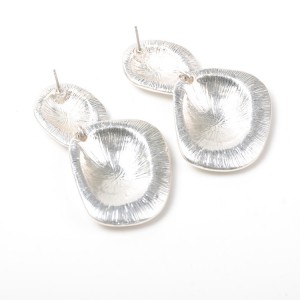 Wholesale Popular Alloy Jewelry Silver Irregular Geometric Round Drop Earring