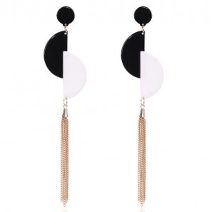 Simple geometry acrylic earrings designs women long tassel earrings