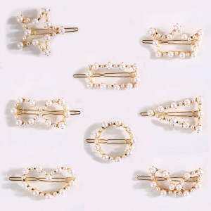WENZHE Fashionable Pearl Hair Clip Gold Hair Pin Set Jewelry Women Girls Birthday Gift Set Bobby Pin Hair Accessories