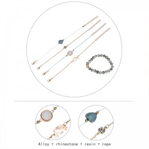 Newest Design Sea Jewelry Lovely Crab Turtle Geometric Beaded Beach Bracelet Set