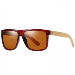 WENZHE Hot Sale Custom Fashion Polarized Wooden Bamboo Sunglasses For Unisex