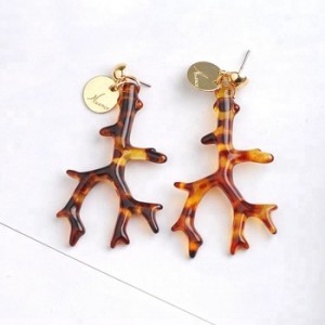 High Quality Customized Cellulose Acetate Jewelry Hollow Tree of Life Pendant Acrylic Acetate Earrings For Women