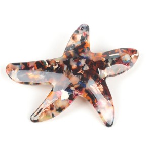 WENZHE New Design Ladies Acrylic Starfish Hairpin Beach Hair Accessories