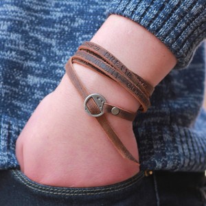 Fashion Simple Jewelry Leather Bracelet Men Casual Personality Vintage Bracelet