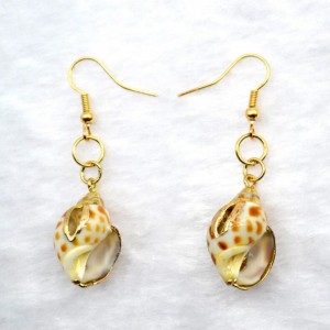 Fashion sea jewelry accessory pure and fresh natural shell conch earrings