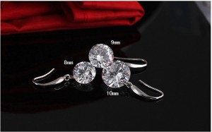 Factory direct new crystal earrings fashion zircon pendant earrings