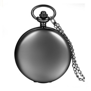Best Quality Classic Smooth Vintage 14K Gold Quartz Pocket Watch, Roman Numerals Scale Mens Womens pocket watch with chain