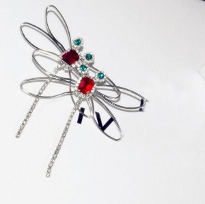 Handmade fashion dragonfly shape crystal earrings for women jewelry gift