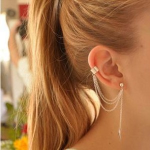 High quality Fashion Metal leaf tassel earrings for women