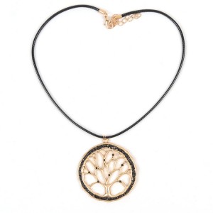 WENZHE Gold Plated Three Of Life Pendant Necklace