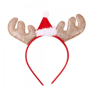 Factory Supplier Christmas Antler Christmas Hat Decoration Headband Christmas Antler Hairband