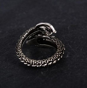 Fashion jewelry men ancient punk style dragon thai silver ring