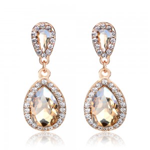 High Quality Discount Vintage Elegant Women Crystal Pendant Earrings