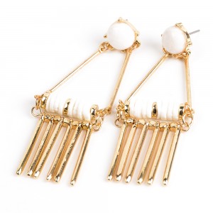 WENZHE Gold Plated Jewelry Tassel Earrings