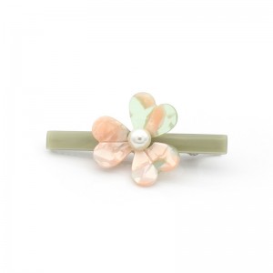 New Design Women Hair Accessories Clips Flower Duckbill Acrylic Acetate Hair Clips Wholesale For Girls