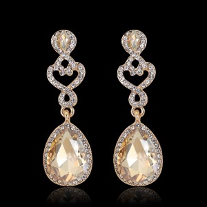 High Quality Discount Vintage Elegant Women Crystal Pendant Earrings