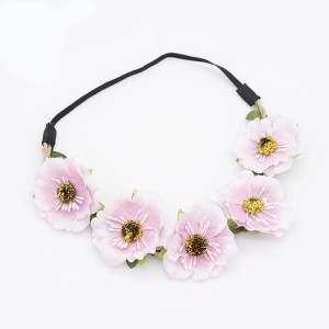 Fashion Women Bride Flower Headband Lady Bohemian Rose Flower Crown Hairbands