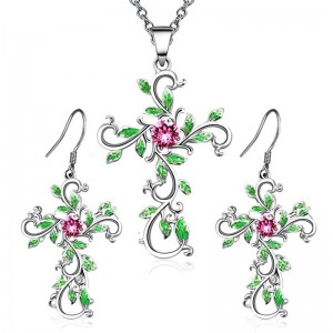 Best selling New Believe God Cross Earrings Necklace Pendant Set God We Trust