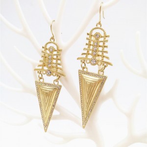 Latest Gold Plated Tribal Metal Earring Trendy Geometric Earring