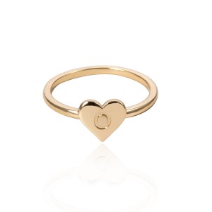 WENZHE Simple 26 letter gold silver alloy finger ring