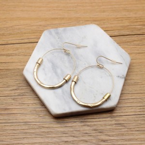 Best sale wholesale fashion gold alloy circle women girl jewelry simple earring