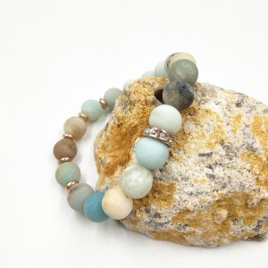 Hot Sell Natural Stone Crystal Bead Bracelet Set Druzy Charm Stone Diy Beads Bracelet Set