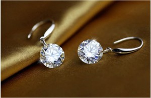 Factory direct new crystal earrings fashion zircon pendant earrings