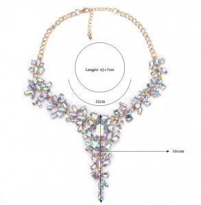 Women Crystal Choker Statement Chunky Necklace Accessories Fashion Jewellery