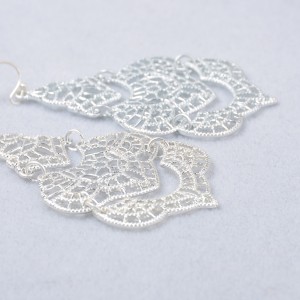 Wholesale Ethnic Style Silver Geometric Hollow Earrings For Women