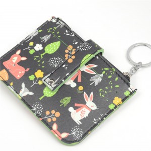 WENZHE Wholesale Zipper Animal Printed Coin Wallet Custom Coin Purse