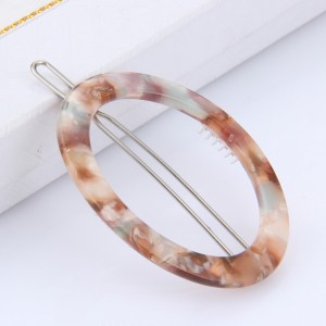 Wholesale Geometric Oval Hair Accessories Cellulose Acetate Acrylic Hair Clips Hair Barrette For Women