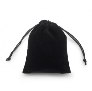 Black drawstring packaging gift bags velvet jewelry bag jewellery pouches